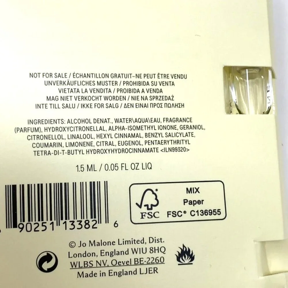 Jo Malone sample packs